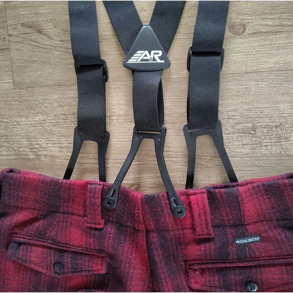 Vintage Woolrich Men's 36x32 Buffalo Plaid Wool Hunting Pants Double Knee/Seat